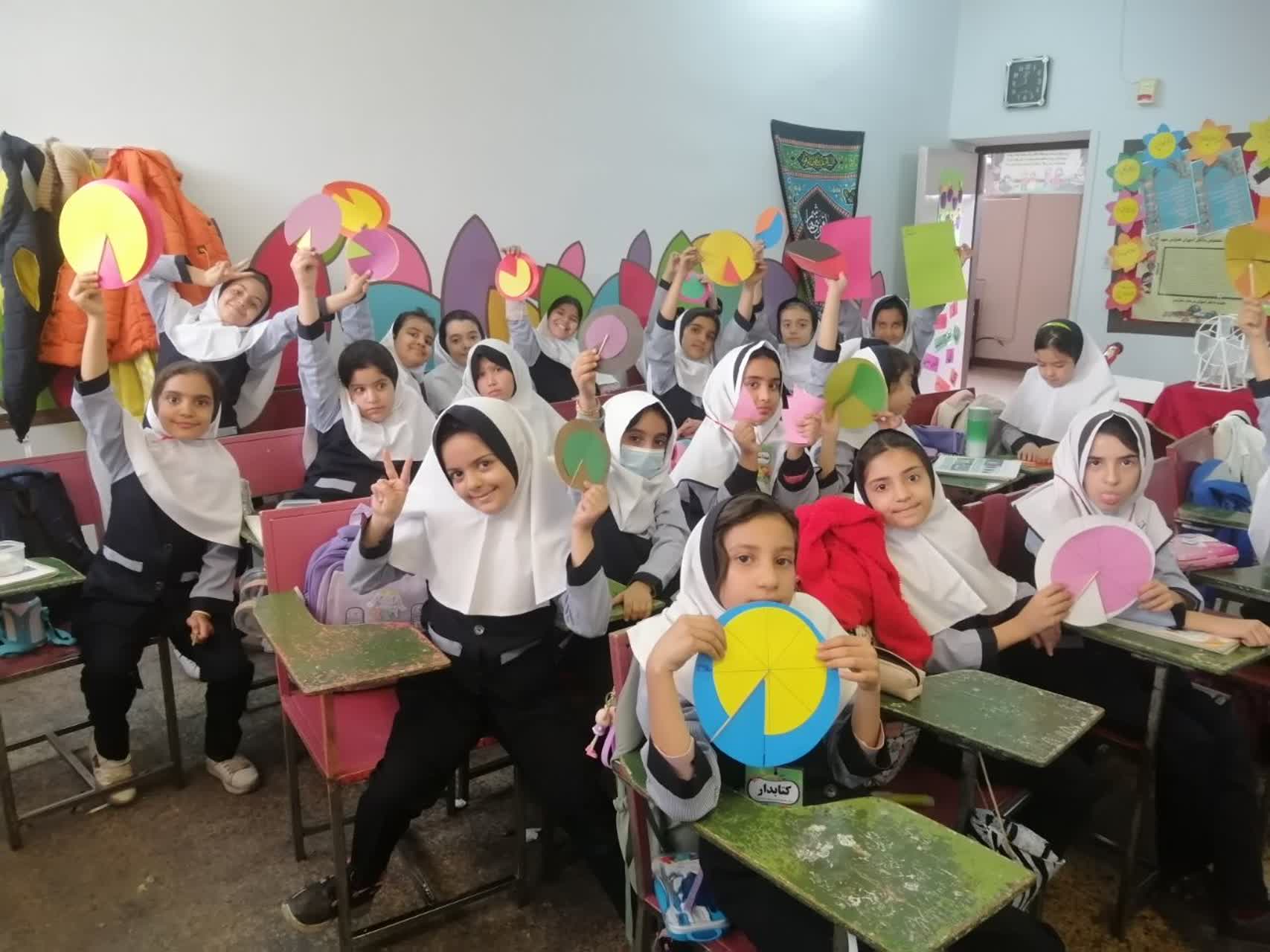 آموزش کسر با کاردستی